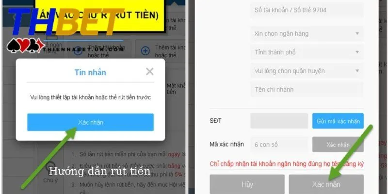 rút tiền Thienhabet 2 Tổng hợp hướng dẫn rút tiền Thienhabet bằng nhiều kênh khác nhau